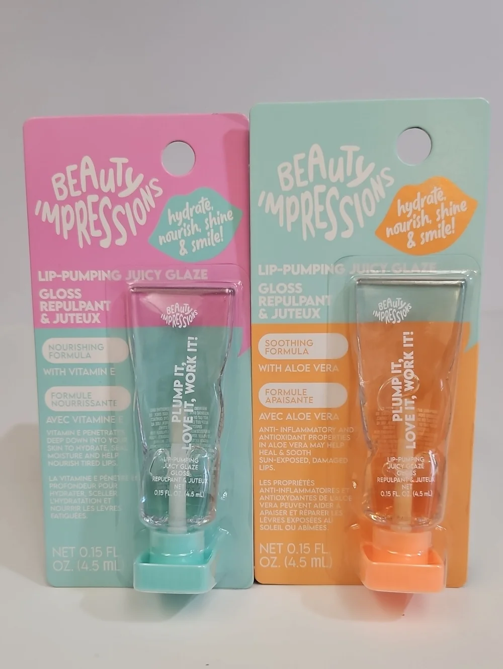 BEAUTY IMPRESSIONS LIP-PLUMPING LIP GLAZE 2-PIECES